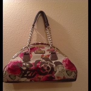 Unique gorgeous Grey Floral Purse 👛