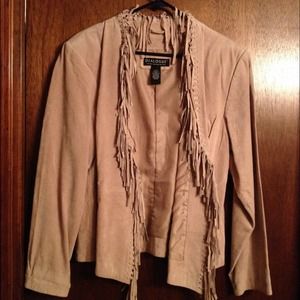 Tan Suede Jacket with Fringe