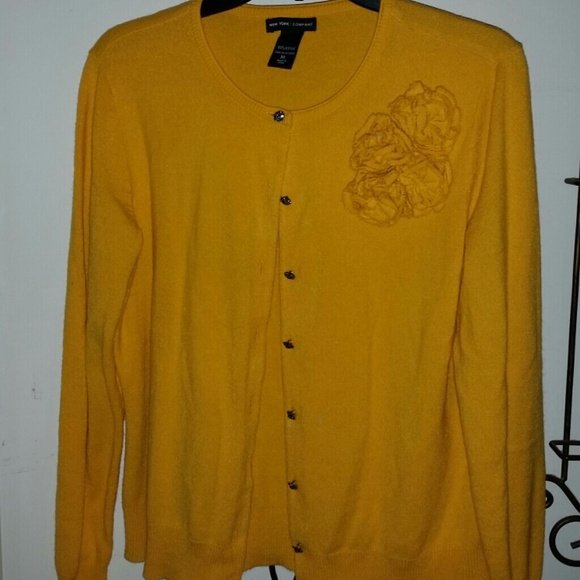 Yellow cardigan