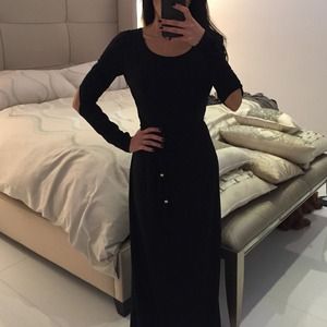 Black long dress.