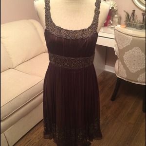 Chocolate Brown Beaded Formal