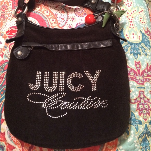 Juicy couture solid black with rhinestones