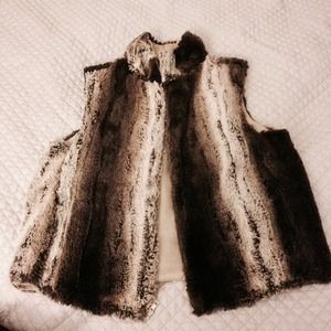 Aqua Faux Fur Vest