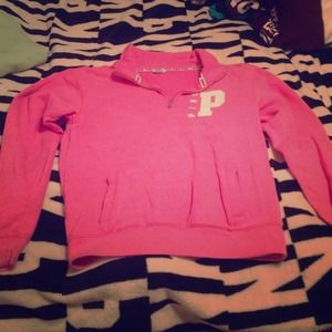 Vs pink half zip!