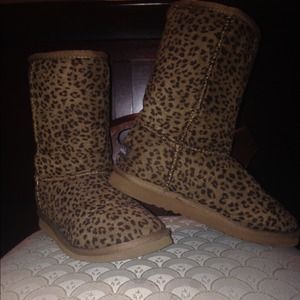Leopard print boots