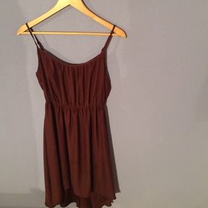 Maroon high low dress