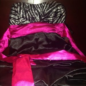 Zebra print party dress