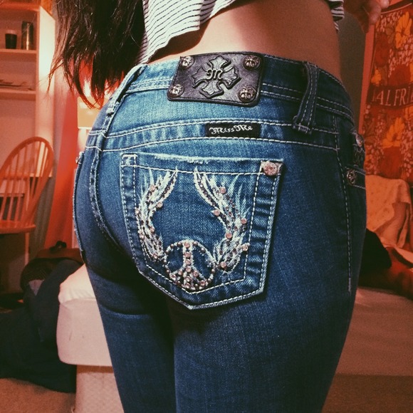 MissMe Peace Sign Jeans