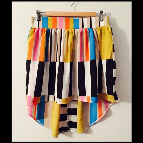 Material Girl hi-low multi skirt