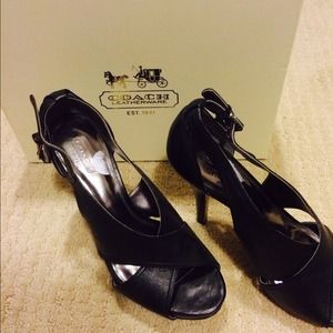 Coach black high heels