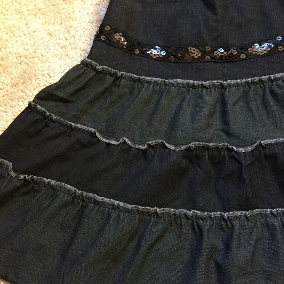 🌠Vintage Boho ColorBlock Sequins Circle Skirt - Picture 3 of 4