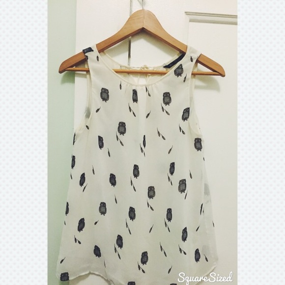 🎉🎉SOLD🎉🎉Zara Owl Print Blouse