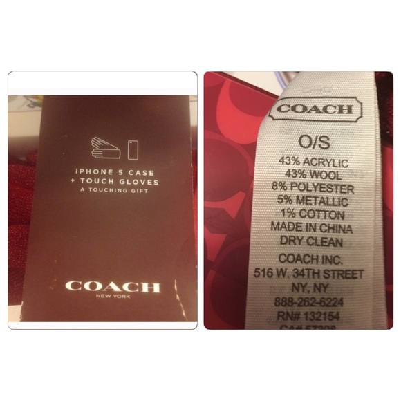 ๐CLEARANCE๐ NWT COACH IPHONE 5 CASE/TOUCH GLOVES - Picture 2 of 5