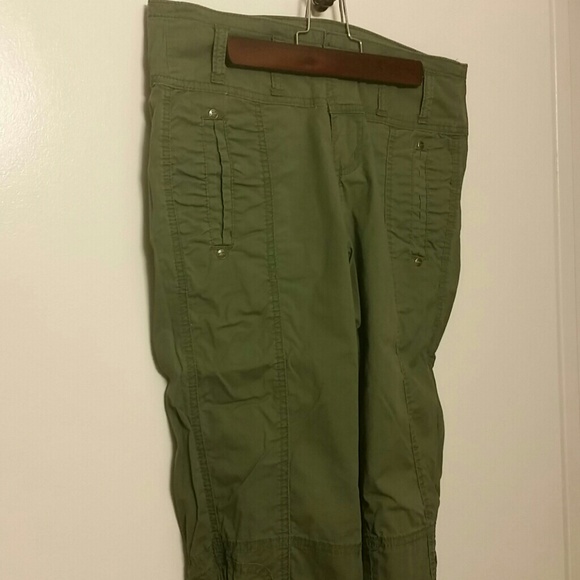 Army green capri pants - Picture 1 of 4