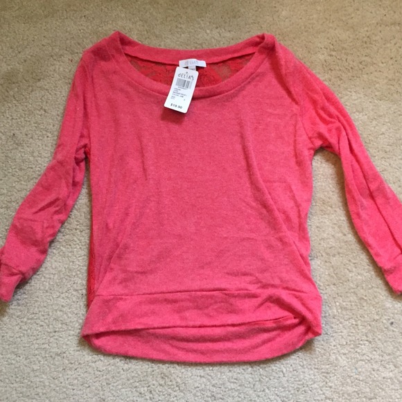 Lace back sweater