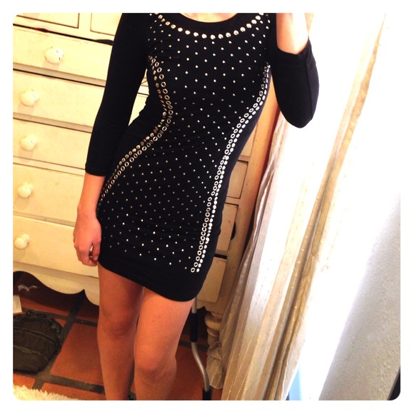 Black sequin dress