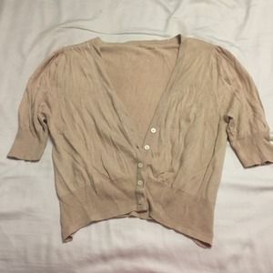 Beige crop cardigan