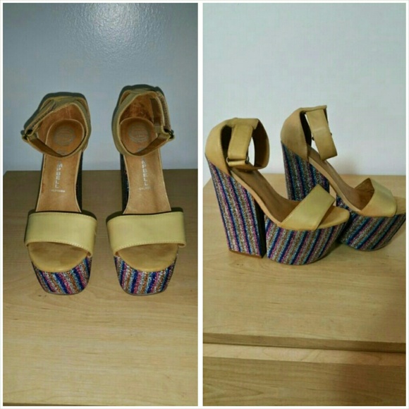 *SOLD* Jeffrey Campbell "Forget" Glitter Platform - Picture 3 of 4