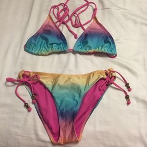 Ombre bathing suit set