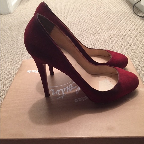 Christian Louboutin Decollette Red Suede shoes - Picture 1 of 4