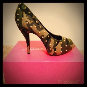 Camouflage Stud Heels