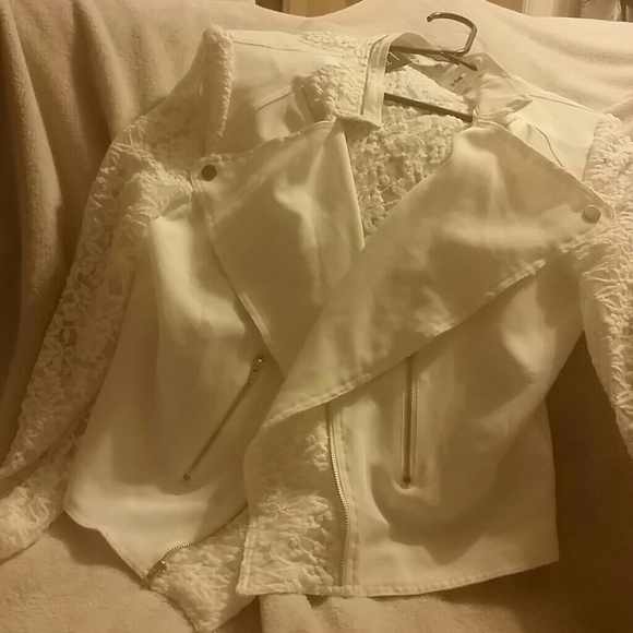 White Moto Jacket