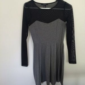 Forever 21 Grey Show-Off Skater Dress