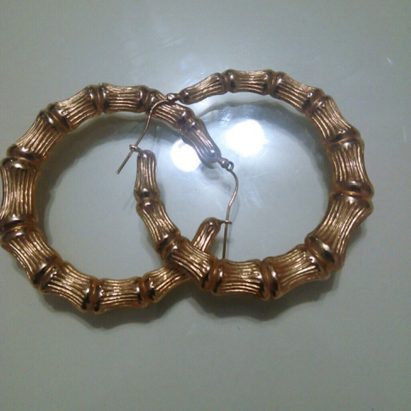 14-karat bamboo earrings - Picture 1 of 4