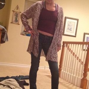 Floral print cardigan