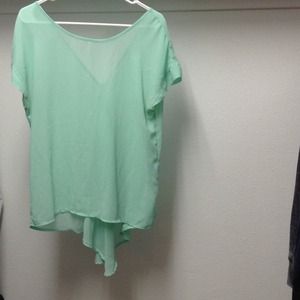 Aqua colored high-low top