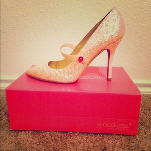 Pink Glitter Pointed Toe Stiletto