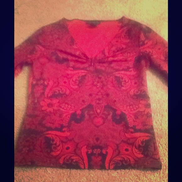 Very sexy red and black silky top