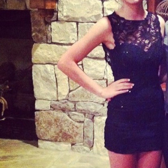 Black sequin dress