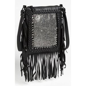 Black fringe purse