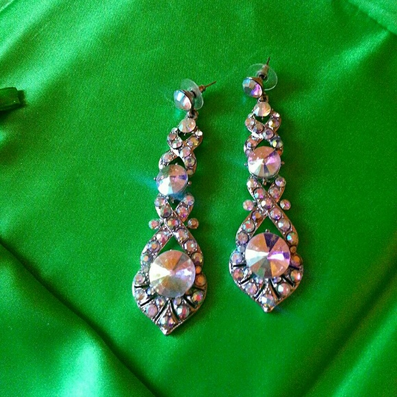 AB Stone pageant earrings