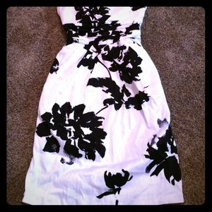 Black and white flowered dress