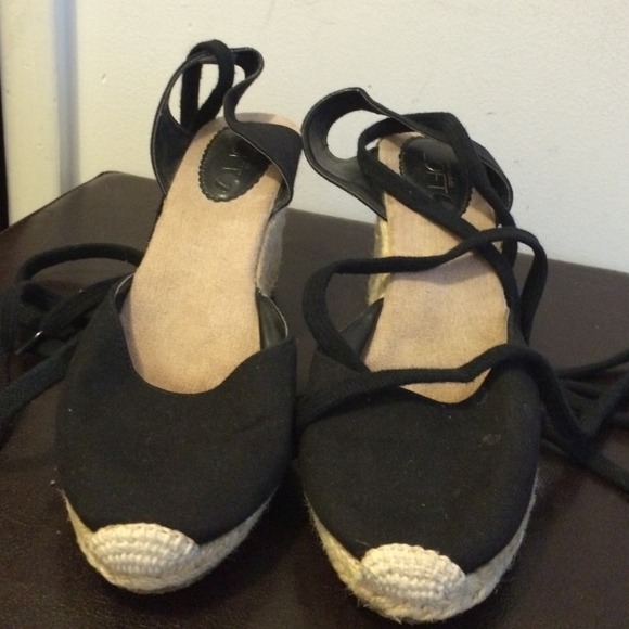 Black ann taylor loft espadrilles