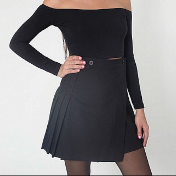 American Apparel Pleated Schoolgirl Wrap Skirt