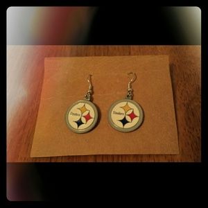 Steelers Football Earrings Pittsburgh Hook