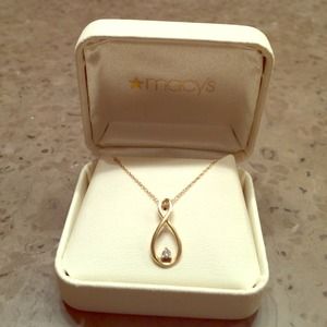 Diamond and 14K gold necklace