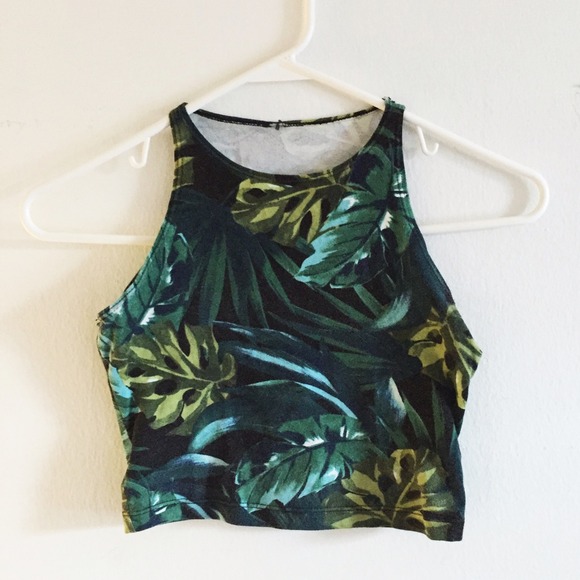 American Apparel Jungle Crop Tank Top