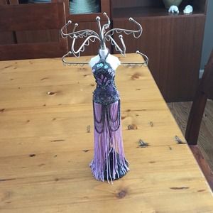 purple jewelry stand