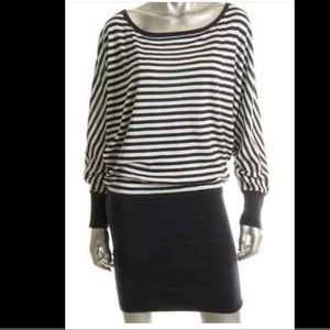 BCBG blouson top and bandage bottom dress