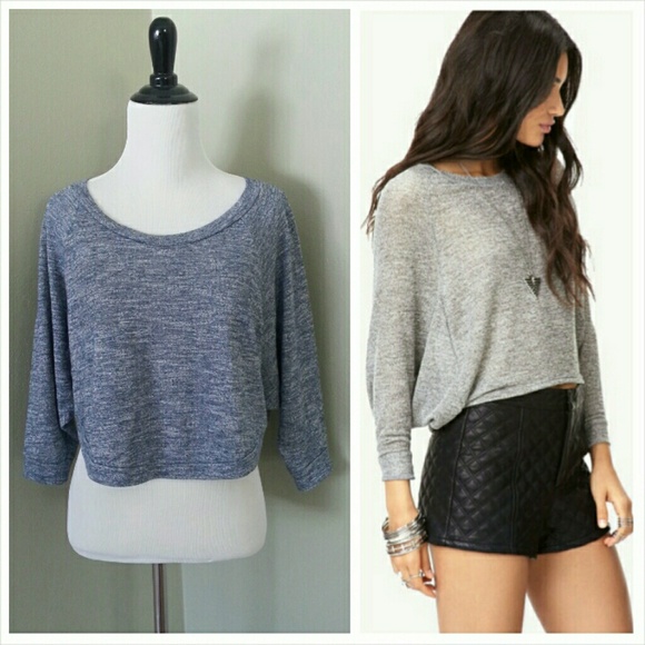 Heather Cropped Dolman Top
