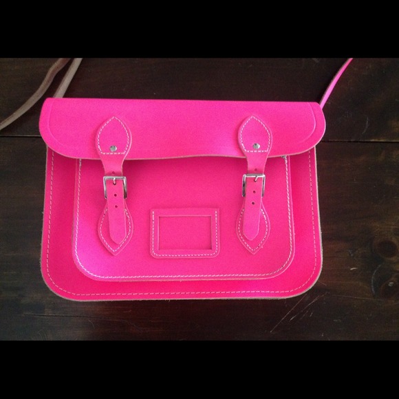 Cambridge Satchel Company Neon Pink 13 inch bag