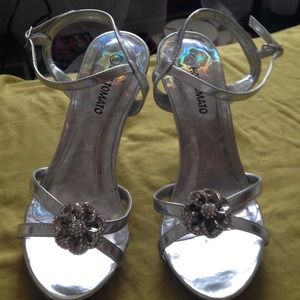 Silver High Heels