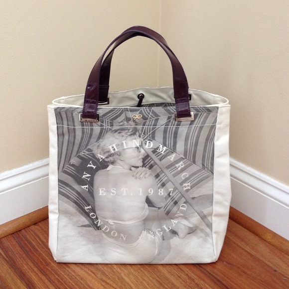 Authentic Anya Hindmarch of London beach tote