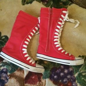 Hi top Converse inspired sneakers/boots