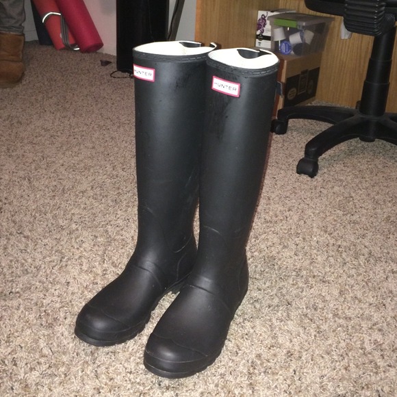 Original Black Adjustable Hunter Boots - Size 7/8