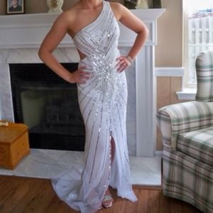 Jovani White Prom Dress